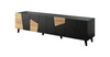Szafka RTV ETNA 200x42x52 czarny mat + dąb craft