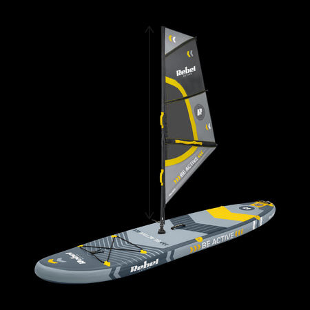 Deska REBEL ACTIVE SUP, windsurfing, pompowana, zestaw, 305x76x15