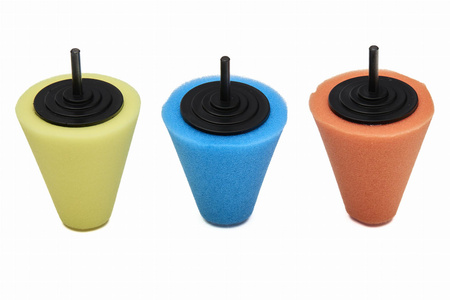 Gąbki polerskie stożek do felg 150mm zestaw 3szt. KD1592 - KRAFT&DELE