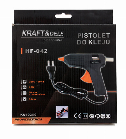 PISTOLET DO KLEJU NA GORĄCO 40W + 7 WKŁADÓW KD10350 - KRAFT&DELE