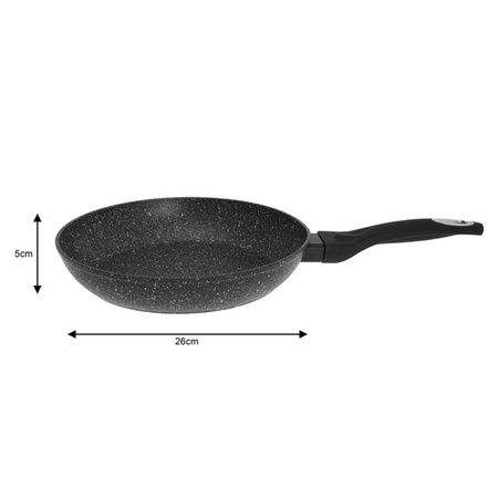 Patelnia, aluminium, szary marmurek Ø26cm Klausber KB-7034