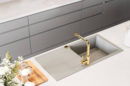CADIT 50 kol. 91 CZARNY (1000x500) zlew Granital 1 kom. z syfonem POP-UP 3 1/2" ALVEUS (1140598)