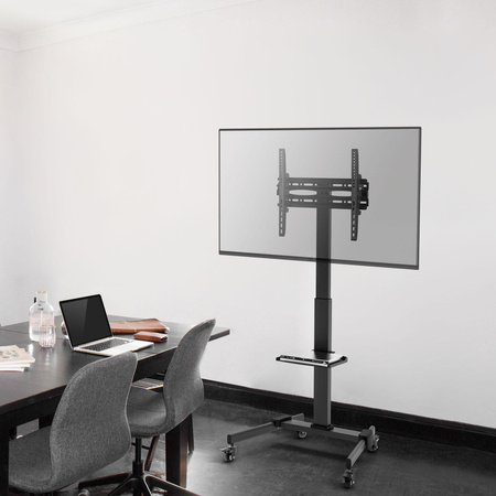 Mobilny uchwyt TV - stojak z półką