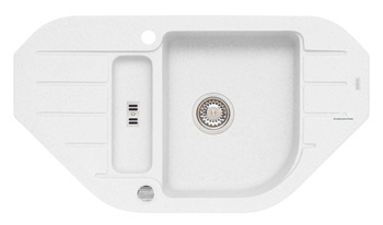 ALVEUS NIAGARA 60 zlewozmywak granitowy biały (1126011)