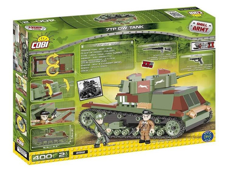Klocki Small Army 400 elementów 7TP DW dwuwieżowy polski czołg lekki