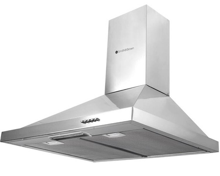 Okap kuchenny kominowy ścienny 60 cm srebrny Smith&Brown SHCP-651-I2