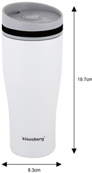 Kubek termiczny, biały, 380ml Klausber KB-7619