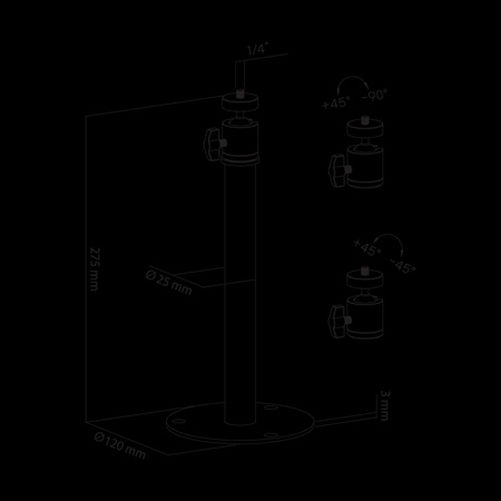 Uchwyt do ściany/sufitu do projektora