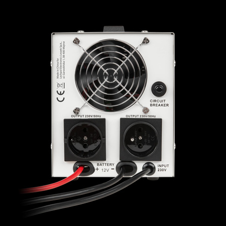 Zasilacz awaryjny KEMOT PROsinus-800 przetwornica z czystym przebiegiem sinusoidalnym i funkcją ładowania 12V 230V 800VA/500W