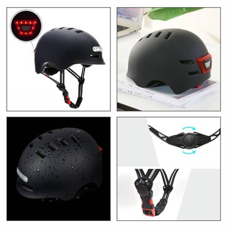 Kask MANTA z oświetleniem LED Rozmiar L EH001 (5902510676414) - Manta