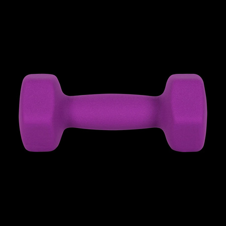 Hantelki żeliwne neoprenowe HEX 2x2.5kg, REBEL ACTIVE