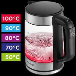 Czajnik elektryczny szklany z regulacją temperatury 1,7 l RK4067