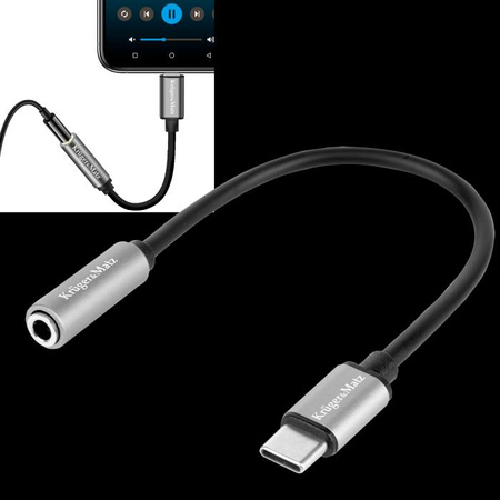 Adapter wtyk USB typu C - gniazdo jack 3.5 stereo Kruger&Matz Basic
