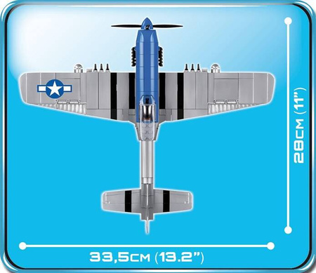 Klocki Small Army 265 elementów North American P-51D Mustang myśliwiec amerykański
