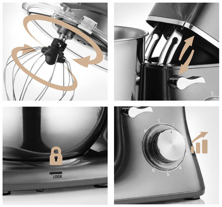 Robot Planetarny Mozano Kitchen Assistent 2300 W Szary