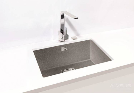 ALVEUS QUADRIX 50 zlewozmywak granitowy steel