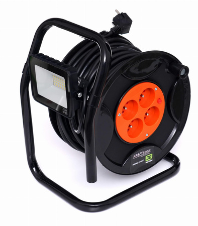 PRZEDŁUŻACZ BĘBNOWY 30M + LED KD4037 - KRAFT&DELE