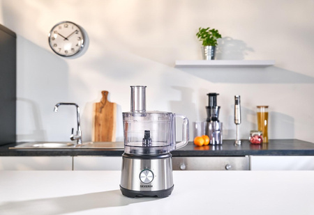 SEVERIN MULTI ROBOT KUCHENNY INOX, SZKLANY MIKSER KIELICHOWY 1,5 L, MŁYNEK 140 ML, POJEMNIK ROBOCZY 1,5 L, MOC 1200W KM3892