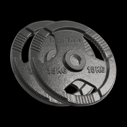 Obciążenie żeliwne olimpijskie zestaw 2x15kg, otwór 51mm, talerz z uchwytami, REBEL ACTIVE