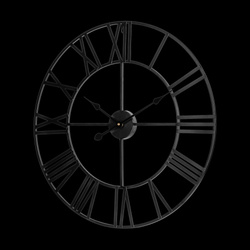 Aluminiowy duży zegar ścienny 60 cm