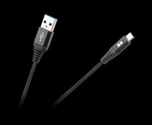 Kabel USB - USB typu C REBEL 100 cm czarny
