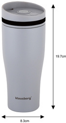 Kubek termiczny, szary, 380ml Klausberg KB-7618