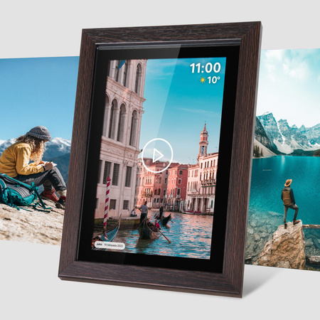 Cyfrowa ramka Kruger&Matz na zdjęcia FRAMEO Wi-Fi 10,1&quot; drewniana ramka