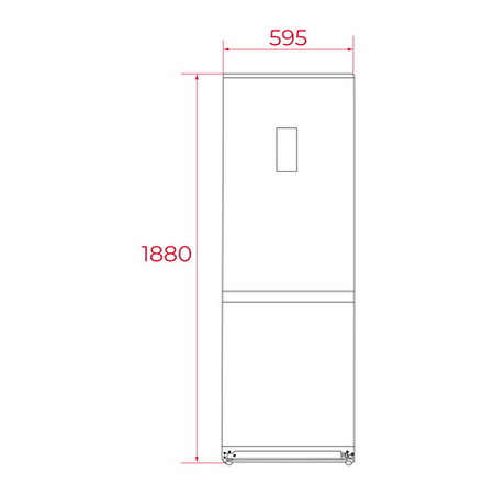 Chłodziarko-zamrażarka wolnostojąca 188x60cm NFL 355 SS TEKA