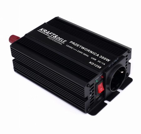 Przetwornica 12V na 230V 300W / 600W skorygowana sinusoida KD1258 - KRAFT&DELE