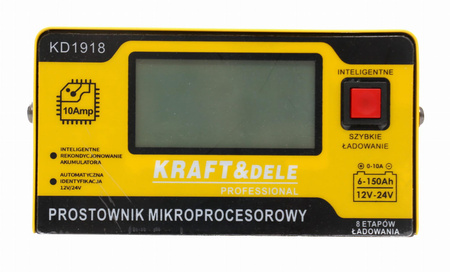 PROSTOWNIK MIKROPROCESOROWY 10AMP 12/24V - KRAFT&DELE