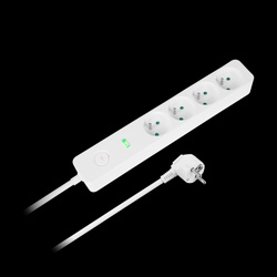 Przedłużacz sieciowy Rebel 4 gniazda z wyłącznikiem -1,5m