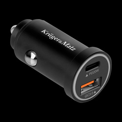 Ładowarka samochodowa 38W Kruger&Matz z funkcjami Power Dedlivery oraz Quick Charge
