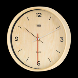 Zegar ścienny 30 cm jasny brąz