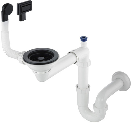 Syfon do zlewozmywaka granitowego 1-komorowego - Space-Saver (ZXY N949) - Deante