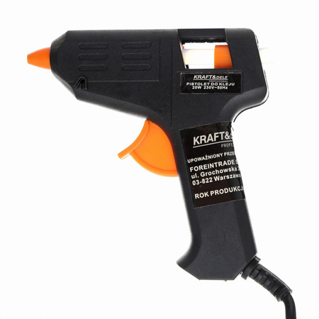 PISTOLET DO KLEJU NA GORĄCO 20W + 7 WKŁADÓW KD10351 - KRAFT&DELE
