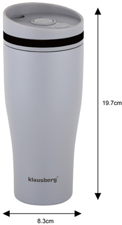 Kubek termiczny, szary, 380ml Klausberg KB-7618