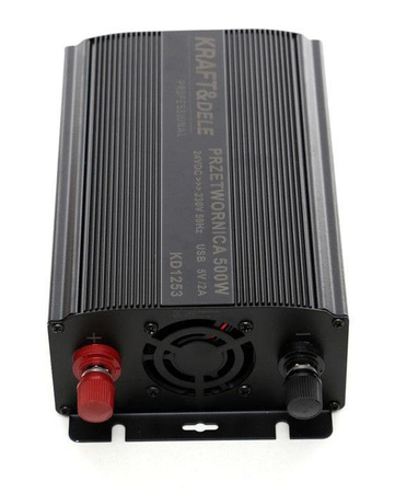 Przetwornica samochodowa 350W 12/24V - 230V - KRAFT&DELE