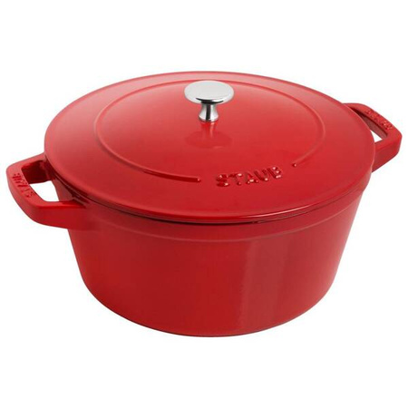Zestaw 2 naczyń żeliwnych z pokrywką STAUB 40508-384-0 - czerwony 24 cm