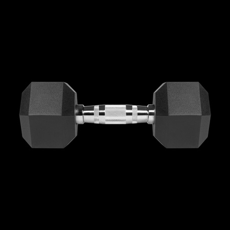 Hantle żeliwne gumowane HEX 2x7.5 kg REBEL ACTIVE