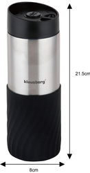 Kubek termiczny, czarny, 420ml Klausberg KB-7633