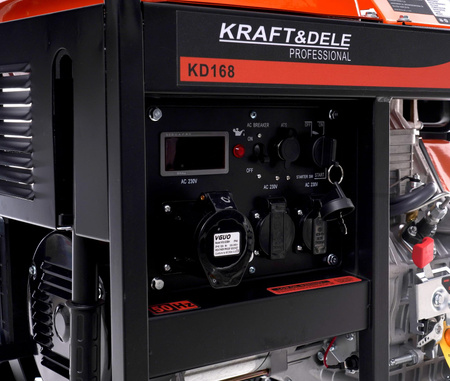 Agregat prądotwórczy 7,5kW / 230V KD168 - KRAFT&DELE