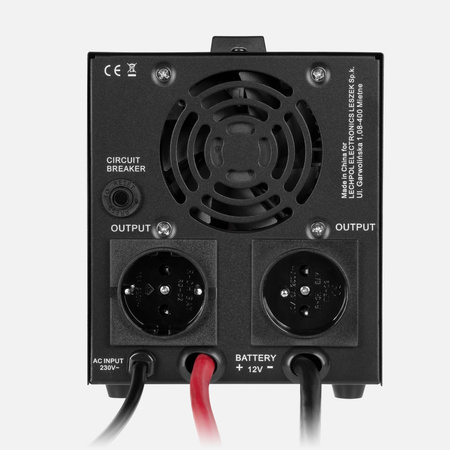 Zasilacz awaryjny Rebel POWER-800-LFP4 - przetwornica z czystym przebiegiem sinusoidalnym i funkcją ładowania 12V 230V 800VA/500W