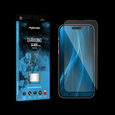 Szkło ochronne MyScreen DIAMOND GLASS LITE edge FULL GLUE czarne Apple iPhone 14 Pro 6.1&quot;