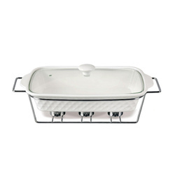 MR-11259-73 Podgrzewacz do potraw prostokątny biały 30 cm, 1,1 l