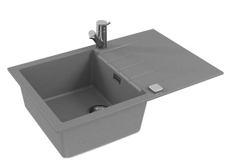 CADIT 20 kol. 81 BETON (790x500) zlew Granital 1 kom. z syfonem POP-UP 3 1/2" ALVEUS (1132025)