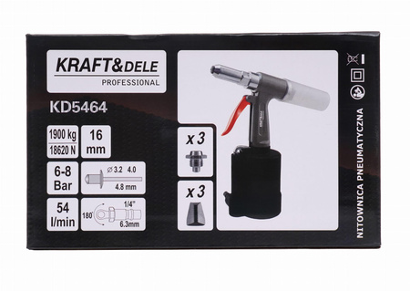 NITOWNICA PNEUMATYCZNA 16MM KD5464 - KRAFT&DELE