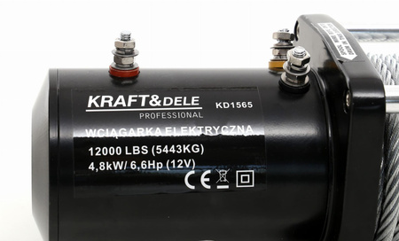 Wyciągarka - Wciągarka elektryczna KD1565 12000LBS 12V - KRAFT&DELE