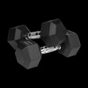 Hantle żeliwne gumowane HEX 2x7.5 kg REBEL ACTIVE