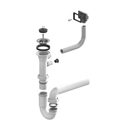 ALVEUS Syfon pojedynczy fi 70, manualny (1011717)