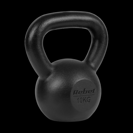 Kettlebell żeliwny 10kg, REBEL ACTIVE